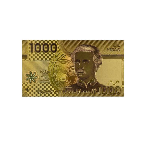 new product gold banknote 24k gold plated paper money 1000 chile currency bill note fake money bills
new product gold banknote 24k gold plated paper money 1000 chile currency bill note fake money bills