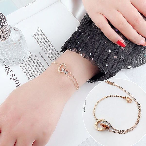 fashion golden color beautiful bracelet double circle chain roman numeral crystal bracelets woman gift stainless steel jewelry, Golden;silver
fashion golden color beautiful bracelet double circle chain roman numeral crystal bracelets woman gift stainless steel jewelry, Golden;silver