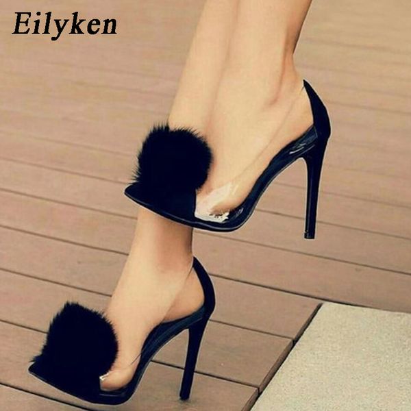 eilyken pvc transparent concise women pointed toe thin high heel fashion sandals ladies slip-on slippers gladiator pumps size 40, Black
eilyken pvc transparent concise women pointed toe thin high heel fashion sandals ladies slip-on slippers gladiator pumps size 40, Black