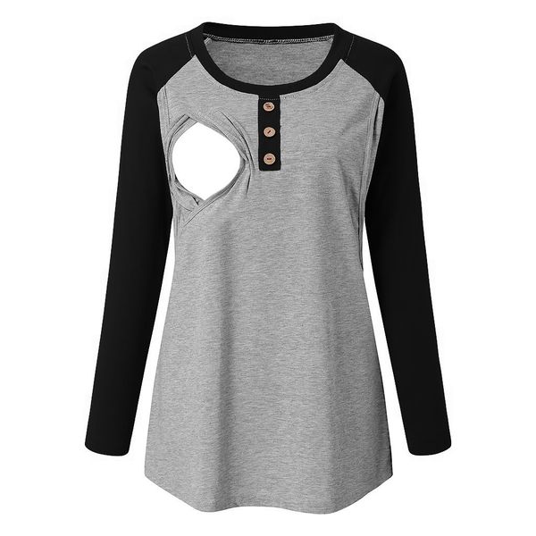 telotuny women's maternity long sleeve nursing breastfeeding pregnant solid blouse t-shirt clothes zo31, White
telotuny women's maternity long sleeve nursing breastfeeding pregnant solid blouse t-shirt clothes zo31, White