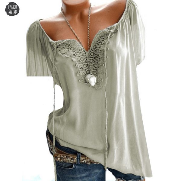 women cotton 4xl blouse fashion short sleeve v neck solid tunic casal summer shirts plus size cotton blend blusas, White