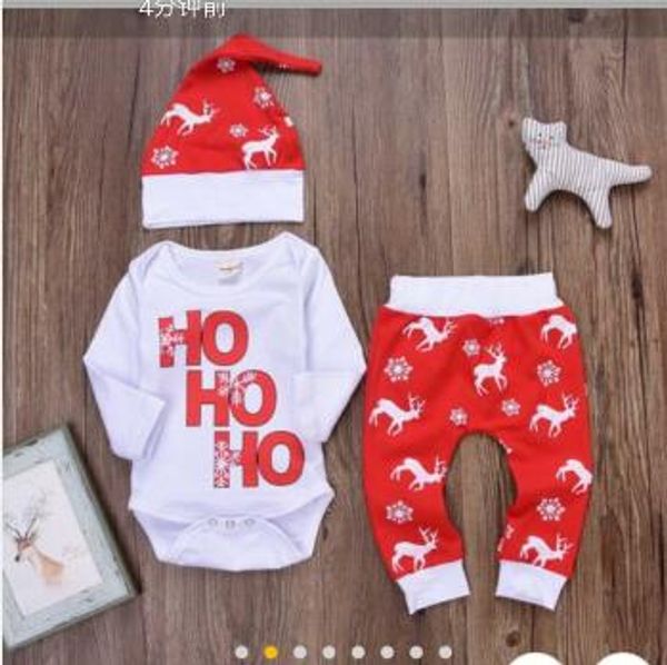baby girs boy christmas pajamas clothing sets kids long sleeve christmas letter print romper + pant +hat infant 0-24 month, White
baby girs boy christmas pajamas clothing sets kids long sleeve christmas letter print romper + pant +hat infant 0-24 month, White