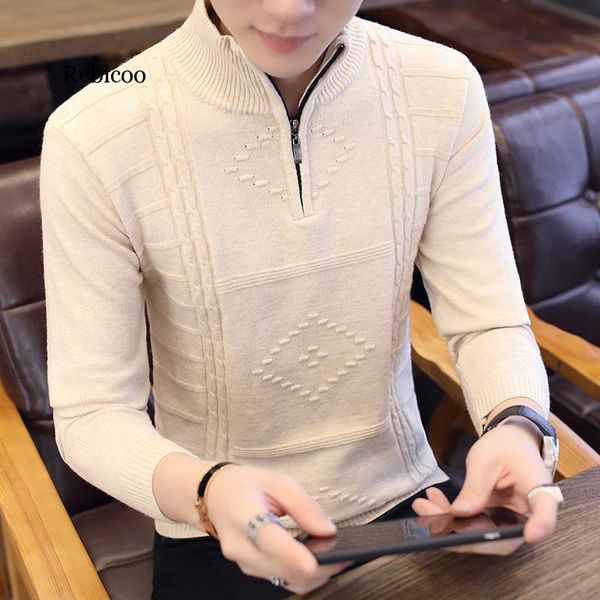 gray turtleneck mens sweaters pullovers winter stand collar zipper slim fit thick warm casual knitting warm knitwear pullover, White;black
gray turtleneck mens sweaters pullovers winter stand collar zipper slim fit thick warm casual knitting warm knitwear pullover, White;black