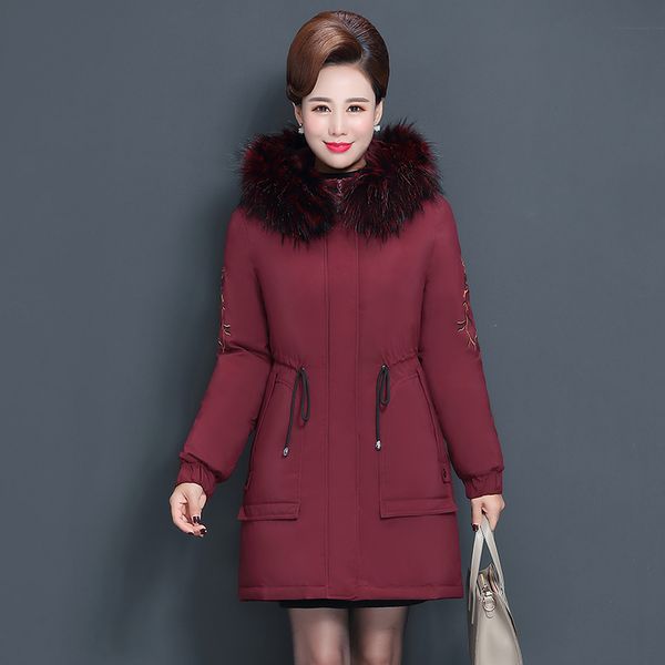 5xl 5xl plus size thicken women winter jacket hooded fur collar warm cotton padded jacket long parkas lady winter coat c5975, Black
5xl 5xl plus size thicken women winter jacket hooded fur collar warm cotton padded jacket long parkas lady winter coat c5975, Black