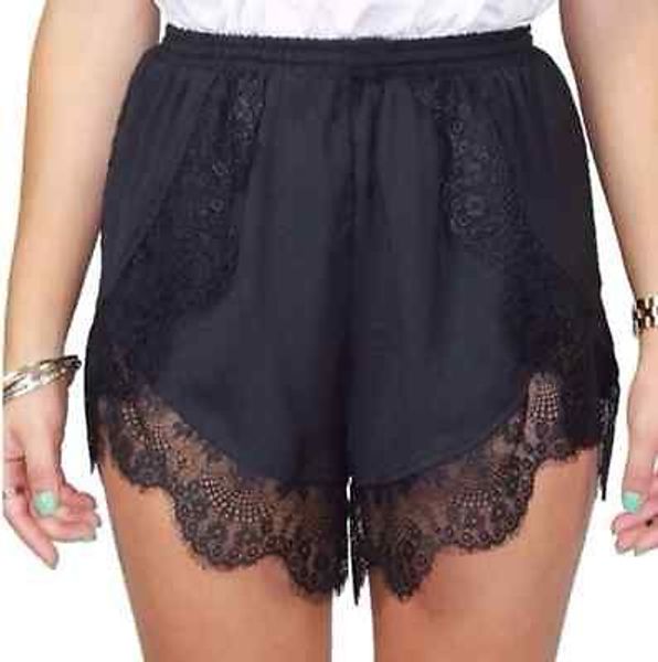 new 2016 womens ladies summer shorts crochet lace casual ale black white elastic shorts, White;black
new 2016 womens ladies summer shorts crochet lace casual ale black white elastic shorts, White;black