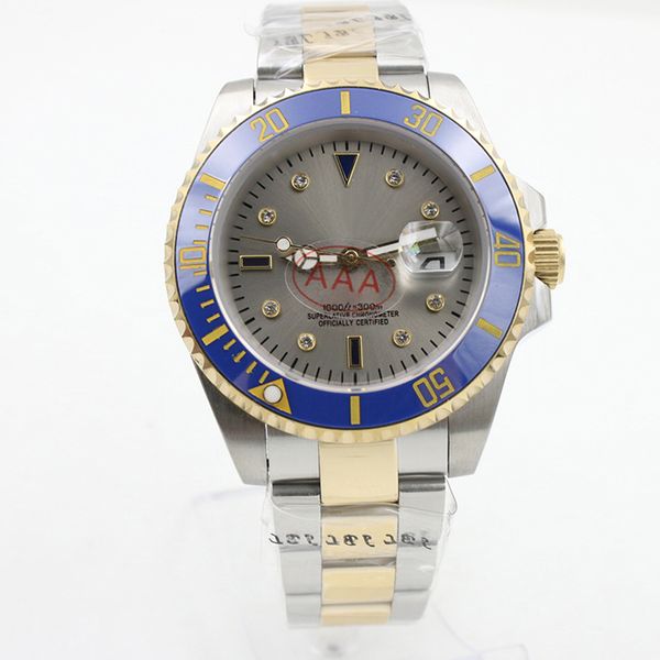 new automatic 2813 movement 40mm ceramic bezel watch watches stainless steel grey lume dial big date two tone gold 116610 mens wristwatches, Slivery;brown
new automatic 2813 movement 40mm ceramic bezel watch watches stainless steel grey lume dial big date two tone gold 116610 mens wristwatches, Slivery;brown
