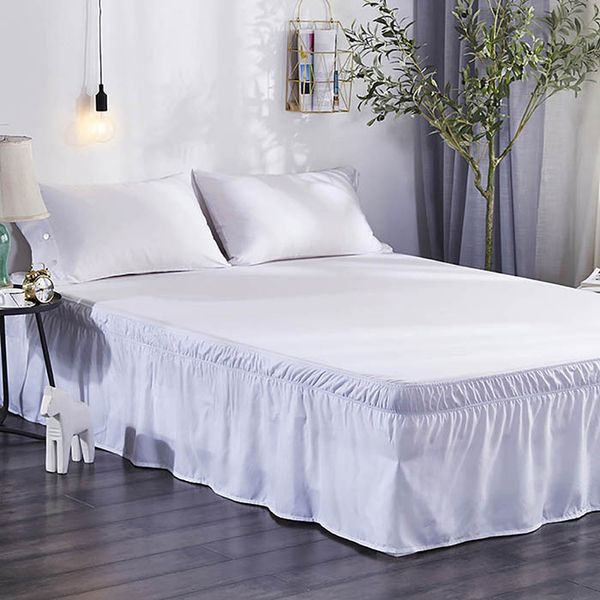 Bed Skirt Bedspread Elastic Pleated Solid Sides Wrap bed cover lit Home Bedroom, 01
Bed Skirt Bedspread Elastic Pleated Solid Sides Wrap bed cover lit Home Bedroom, 01