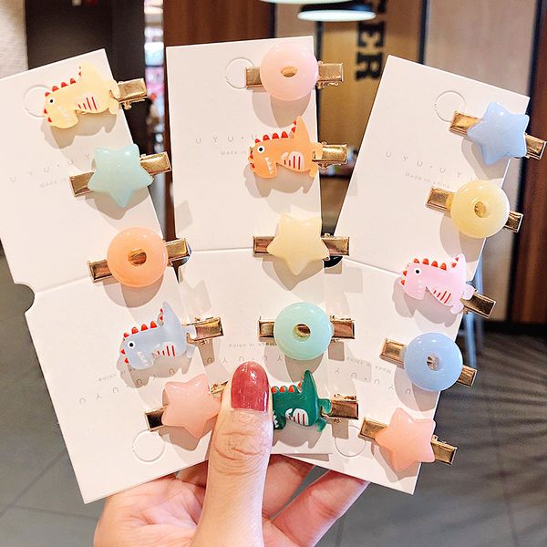 3pcs/set dinosaur hair clips girls candy colors hairpin star barrette sweet doughnut ornament children fashion hair accessories, Slivery;white
3pcs/set dinosaur hair clips girls candy colors hairpin star barrette sweet doughnut ornament children fashion hair accessories, Slivery;white