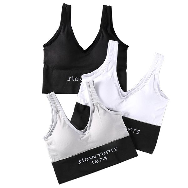 women seamless push up sports bra gym fitness yoga running sports bra underwear workout girl, White;black
women seamless push up sports bra gym fitness yoga running sports bra underwear workout girl, White;black
