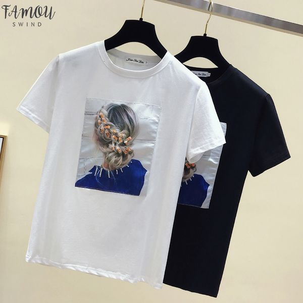 korea style fashion t shirt women cotton short sleeve appliques white tshirt women summer black tee shirt 2020
korea style fashion t shirt women cotton short sleeve appliques white tshirt women summer black tee shirt 2020