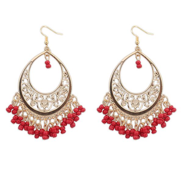 bohemian hollow out bead tassel trend earrings for women exaggerated elegant vintage fashion jewelry party gift 110444, Silver
bohemian hollow out bead tassel trend earrings for women exaggerated elegant vintage fashion jewelry party gift 110444, Silver