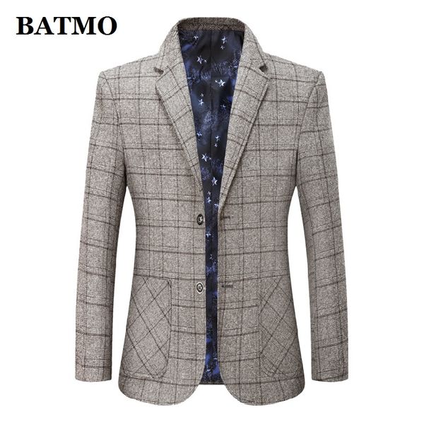 batmo 2019 new arrival casual plaid blazer men,men's casual plaid jackets,2001, White;black
batmo 2019 new arrival casual plaid blazer men,men's casual plaid jackets,2001, White;black