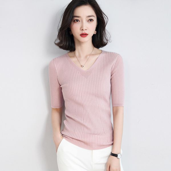 с коротким рукавом v шеи свитер женщины tencel лето свитера вязаная top s для xl, White;black
с коротким рукавом v шеи свитер женщины tencel лето свитера вязаная top s для xl, White;black