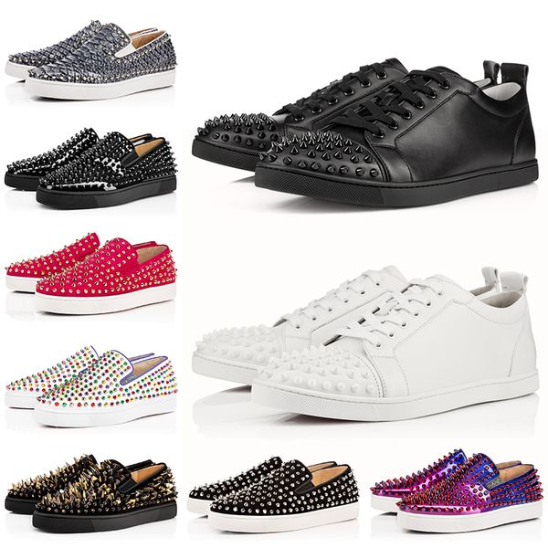 2020 new arrival flat red bottoms leather prom sequin low help rivet shoes black designer casual couple models shoes mens women size 35-47
2020 new arrival flat red bottoms leather prom sequin low help rivet shoes black designer casual couple models shoes mens women size 35-47