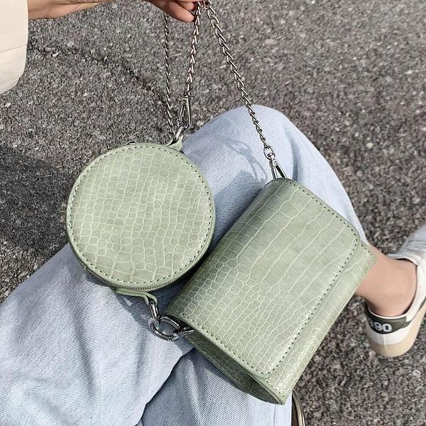 2 bag crocodile pattern square crossbody bag 2020 new leather women's handbag chain shoulder messenger
2 bag crocodile pattern square crossbody bag 2020 new leather women's handbag chain shoulder messenger