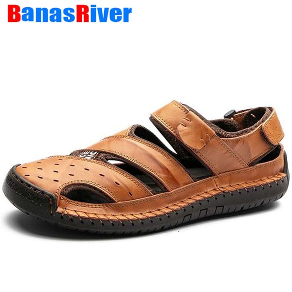 202 new summer sandals men leather classic roman slippers outdoor sneakers beach rubber water trekking shoes hollow breathable, Black
202 new summer sandals men leather classic roman slippers outdoor sneakers beach rubber water trekking shoes hollow breathable, Black