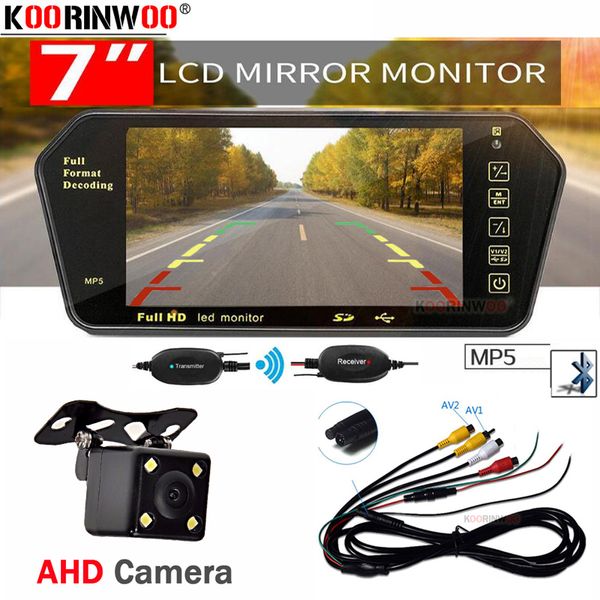 koorinwoo wireless audio car parking kit 7'' tft lcd monitor mirror bluetooth mp5 fm + ccd view camera rear night vision back up
koorinwoo wireless audio car parking kit 7'' tft lcd monitor mirror bluetooth mp5 fm + ccd view camera rear night vision back up