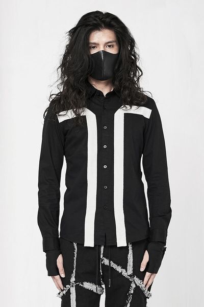 new 2019 men's clothing color black and white tide men's hair stylist fashion fashion shirt singer costume, White;black
new 2019 men's clothing color black and white tide men's hair stylist fashion fashion shirt singer costume, White;black