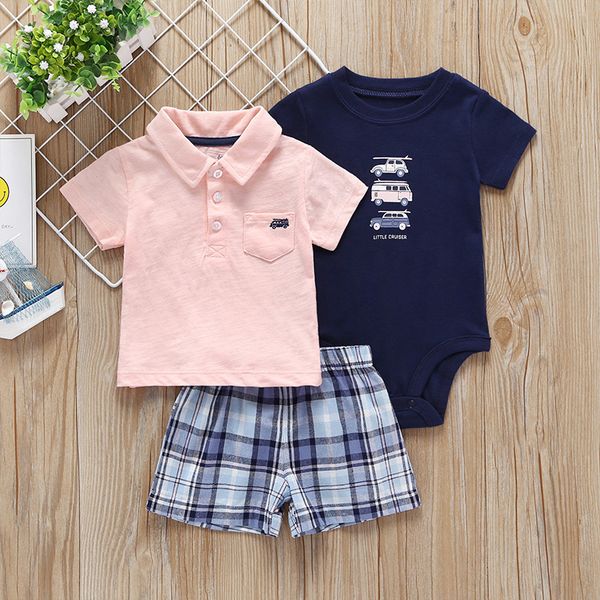 3pcs new born baby boys summer short sleeved clothing set cartoon coat + shorts + bodysuit suit infant baby cotton outfits, White
3pcs new born baby boys summer short sleeved clothing set cartoon coat + shorts + bodysuit suit infant baby cotton outfits, White