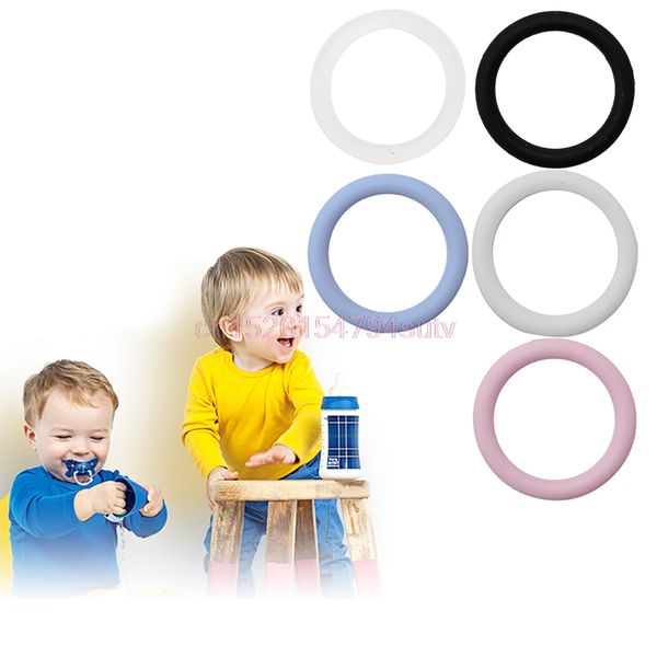 

baby o-rings silicone dummy pacifier chain clips adapter holder new 5pcs #h055#
