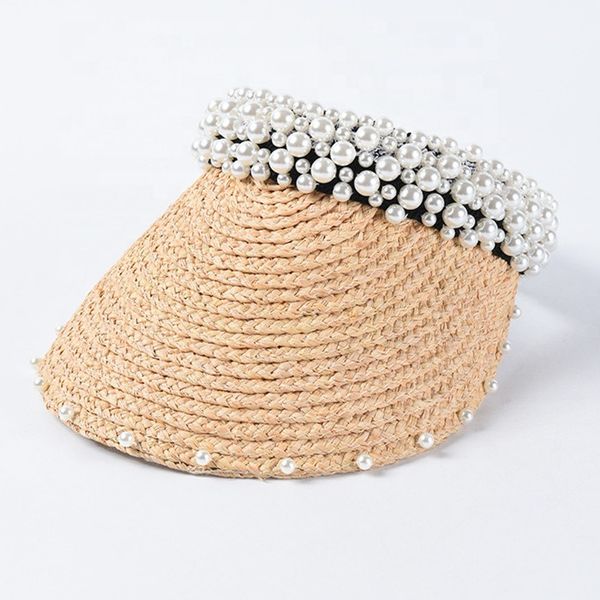 2020 модный новое поступление жемчуг украшения ювелирных изделий рафия соломенный козырек шапка шляпа для уф защиты от солнца 
2020 модный новое поступление жемчуг украшения ювелирных изделий рафия соломенный козырек шапка шляпа для уф защиты от солнца