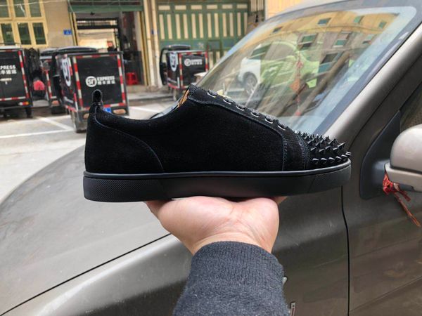 designer shoes red bottom low cut suede spike casual shoes party wedding crystal leather sneakers dress shoes, Black
designer shoes red bottom low cut suede spike casual shoes party wedding crystal leather sneakers dress shoes, Black