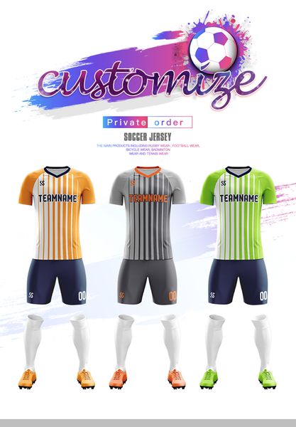 football jerseys shorts suits are customized with your name number and logo water-absorbent and quick-drying sportswear men soccer uniforms, Black
football jerseys shorts suits are customized with your name number and logo water-absorbent and quick-drying sportswear men soccer uniforms, Black