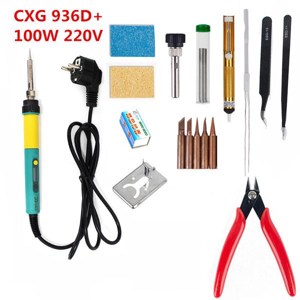 220v 60w 100w cxg 936d+ led temperature adjustable electric soldering iron internal heating soldering station sets
220v 60w 100w cxg 936d+ led temperature adjustable electric soldering iron internal heating soldering station sets