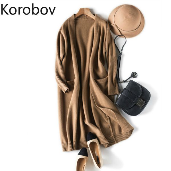 korobov elegant korean long cardigans cotton black v neck long sleeve female cardigan feminino sueter mujer invierno 2019 78550, White
korobov elegant korean long cardigans cotton black v neck long sleeve female cardigan feminino sueter mujer invierno 2019 78550, White