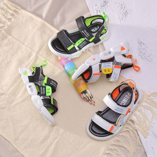 kids sandals children cool shoes comfortable casual shoes soft bottom lightweight beach boys sandalias hook loop sandals, Black;red
kids sandals children cool shoes comfortable casual shoes soft bottom lightweight beach boys sandalias hook loop sandals, Black;red