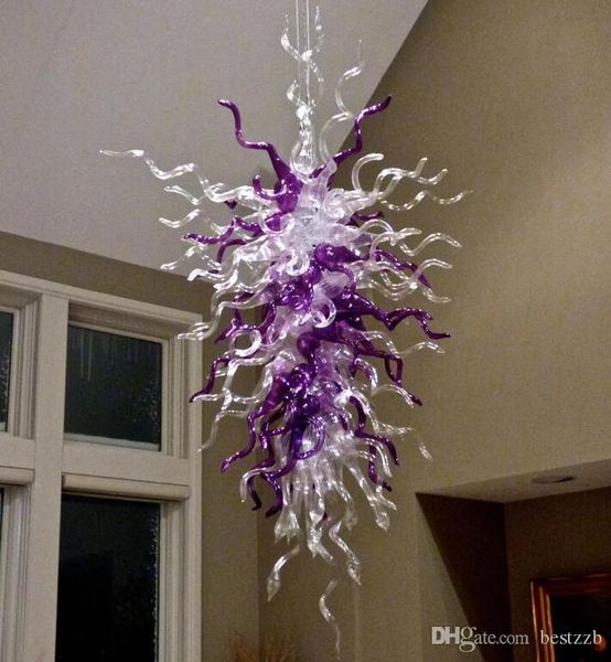 elegant art glass lamps 110/220v ac led stylish purple and clear modern lighting fixture chandeliers
elegant art glass lamps 110/220v ac led stylish purple and clear modern lighting fixture chandeliers
