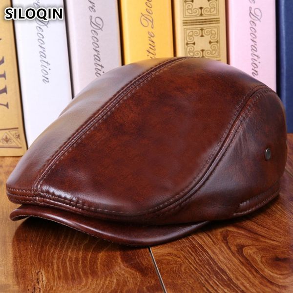 siloqin thicken warm genuine leather hat winter men's beret cowhide leather earmuffs hats new brands dad cap gorro de invierno, Blue;gray
siloqin thicken warm genuine leather hat winter men's beret cowhide leather earmuffs hats new brands dad cap gorro de invierno, Blue;gray