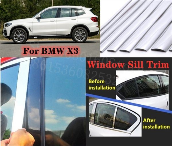 puou high-quality car full window pillar trim cover stainless steel chrome decoration for x3 2011-2017 car styling
puou high-quality car full window pillar trim cover stainless steel chrome decoration for x3 2011-2017 car styling