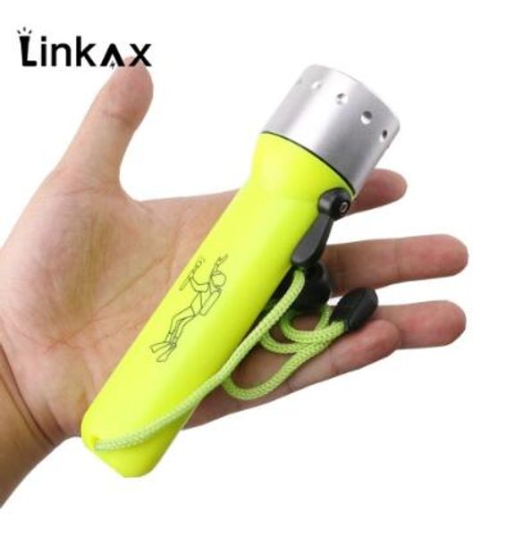 2000lm 3w Q5 Led Flashlights Waterproof Scuba Diver Diving Flashlight Underwater Flash Light Torch Shock Resistant