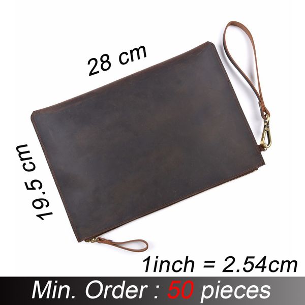 50 pieces/ lot genuine leather men file briefcase crazy horse leather business retro style document portfolio filing bag
50 pieces/ lot genuine leather men file briefcase crazy horse leather business retro style document portfolio filing bag