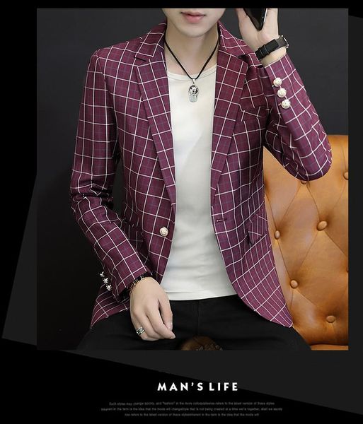 mens suits plaid casual men's blazer jacket grid wedding suits for man blazer slim fit black white blue, White;black
mens suits plaid casual men's blazer jacket grid wedding suits for man blazer slim fit black white blue, White;black