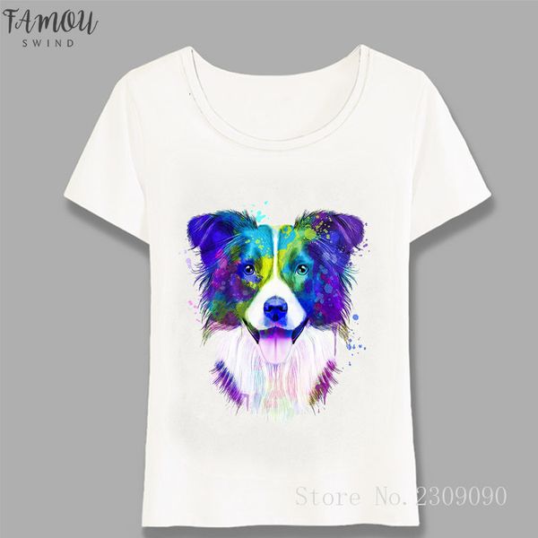 cool border collie art watercolor print t shirt fashion women t shirt cute girl casual dog lovers cap sleeve simple tees, White
cool border collie art watercolor print t shirt fashion women t shirt cute girl casual dog lovers cap sleeve simple tees, White