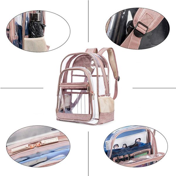 factory 2020 new korean version of the fashion jelly bag simple shoulder handbags pvc transparent fashion school backpack
factory 2020 new korean version of the fashion jelly bag simple shoulder handbags pvc transparent fashion school backpack
