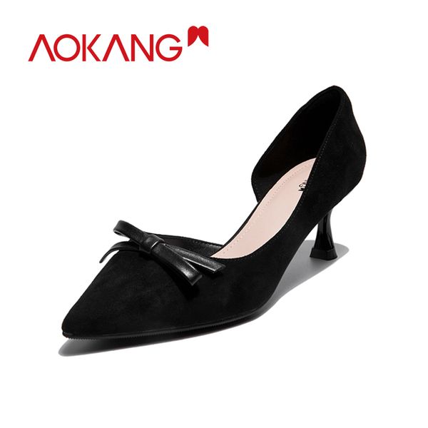 aokang 2020 new arrival pumps high heels shoes pointed toe stiletto shoes thin heel pumps woman zapatos mujer, Black
aokang 2020 new arrival pumps high heels shoes pointed toe stiletto shoes thin heel pumps woman zapatos mujer, Black