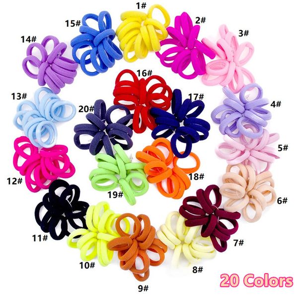 Women Girls Kids Ponytail Holder Hair Scrunchies High Elastic Towel Rubber Bands Scrunchy Hair Ties Ropes Hair Accessories 10pcs/set E21701