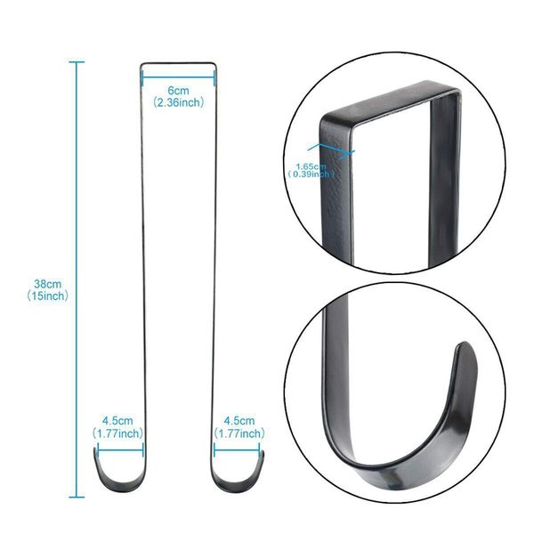 new 15in door iron double hook hangers removable storage rack organizer for christmas wreath coat bag hat robe
new 15in door iron double hook hangers removable storage rack organizer for christmas wreath coat bag hat robe