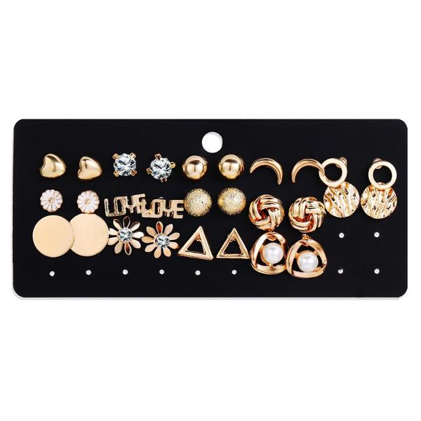 modyle 14pairs earrings mixed styles rhinestone sun flower geometric animal plastic stud earrings set for women girls jewelry, Golden;silver
modyle 14pairs earrings mixed styles rhinestone sun flower geometric animal plastic stud earrings set for women girls jewelry, Golden;silver