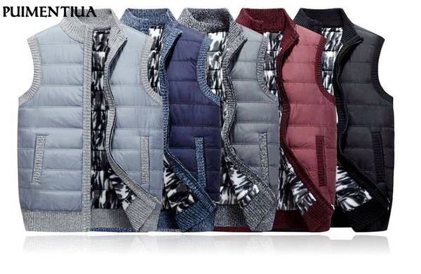 puimentiua men's autumn winter new sweater thick sleeveless vest men'sjacket stand collar cardigan warm plus velvet thick vest, Black;white
puimentiua men's autumn winter new sweater thick sleeveless vest men'sjacket stand collar cardigan warm plus velvet thick vest, Black;white