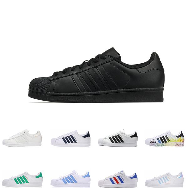fashion men women superstars casual shoes triple balck white red blue green super star flat shoes size 36-45, Black
fashion men women superstars casual shoes triple balck white red blue green super star flat shoes size 36-45, Black