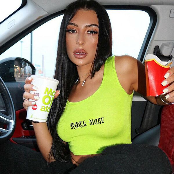 женщины письма печати неон топы sexy cami рукава танк tee summer vest party club crop top 2019 lady повседневных тонкая мода одежда, White
женщины письма печати неон топы sexy cami рукава танк tee summer vest party club crop top 2019 lady повседневных тонкая мода одежда, White