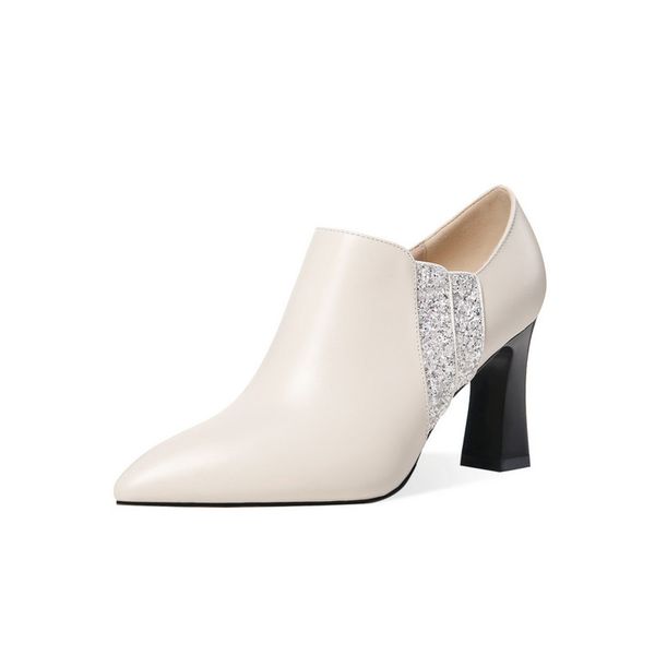 new genuine leather pointed toe high heels women pums zipper single shoes elegant office lady shoes woman, Black
new genuine leather pointed toe high heels women pums zipper single shoes elegant office lady shoes woman, Black
