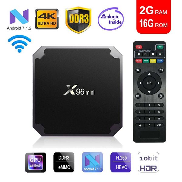 X96 mini Android TV BOX X96mini Android 7.1 Smart TV Box 2 ГБ 16 ГБ Amlogic S905W Четырехъядерный процессор 2,4 ГГц Wi
X96 mini Android TV BOX X96mini Android 7.1 Smart TV Box 2 ГБ 16 ГБ Amlogic S905W Четырехъядерный процессор 2,4 ГГц Wi