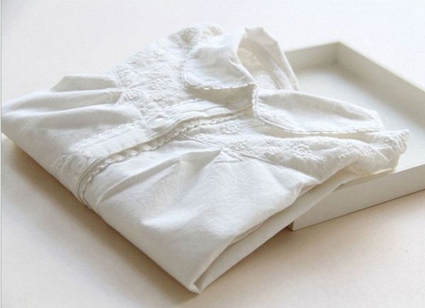 2019 season girls white embroidery doll collar cotton long sleeve shirt children's base doll underwear embroidered underpants shirt, White;black
2019 season girls white embroidery doll collar cotton long sleeve shirt children's base doll underwear embroidered underpants shirt, White;black