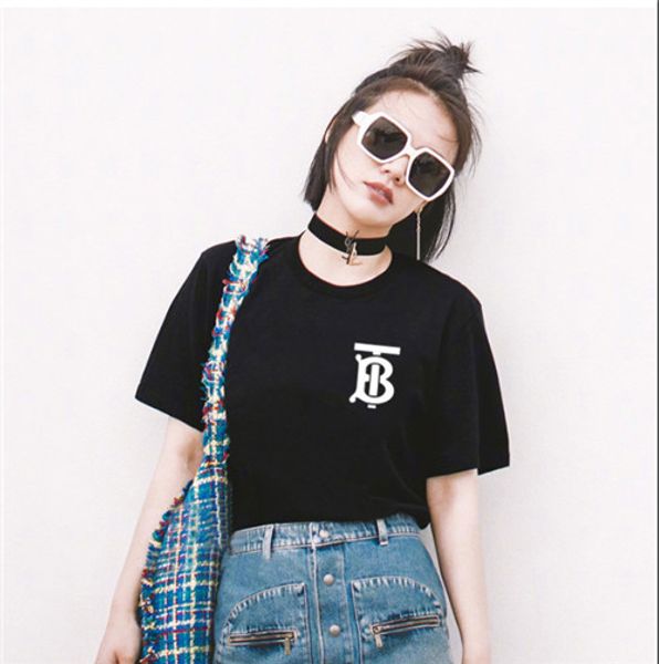 2020womens design t shirt letter printed short sleeve tee for summer black white breathable brand tshirts eu size
2020womens design t shirt letter printed short sleeve tee for summer black white breathable brand tshirts eu size