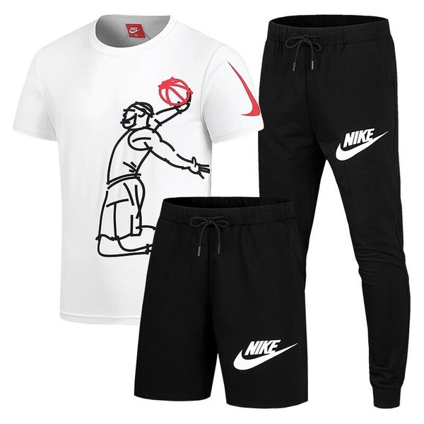 men t-shirts sets 2019 summer fashion tracksuit men set short sleeve casual slim fit sporting suit men +pants, White;black
men t-shirts sets 2019 summer fashion tracksuit men set short sleeve casual slim fit sporting suit men +pants, White;black